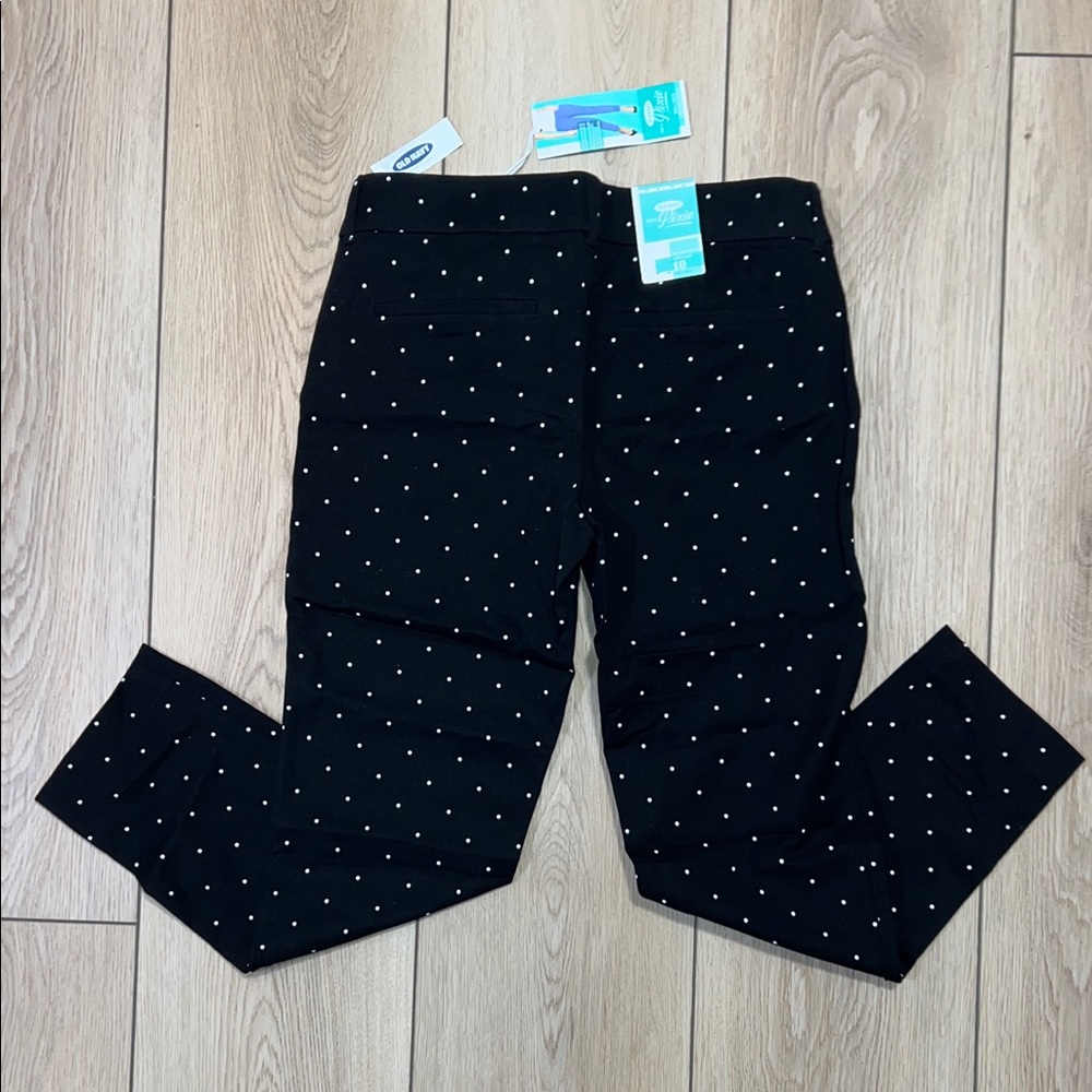 Old Navy Black Pixie Polka Dot Ankle Pants - NWT - Picture 3 of 9